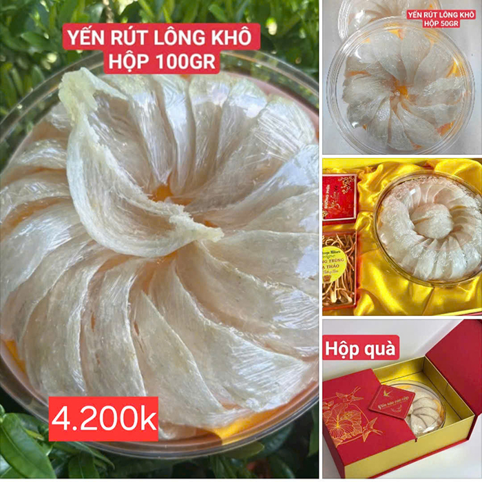 Yến sào rút lông nguyên tổ  ĐỒNG THÁP