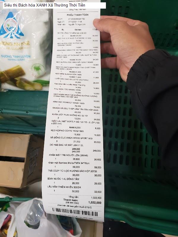 Siêu thị Bách hóa XANH Xã Thường Thới Tiền