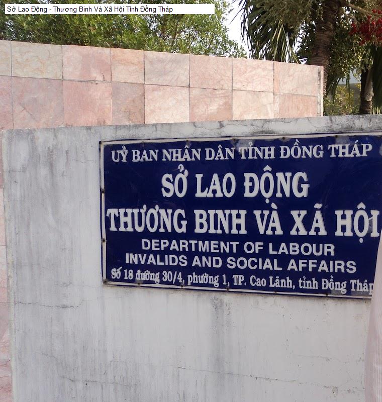 Sở Lao Động - Thương Binh Và Xã Hội Tỉnh Đồng Tháp